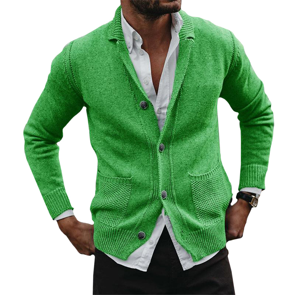 Garren | Gebreid herenvest - Knoopsluiting, Casual Lichtgewicht Sweaterjack