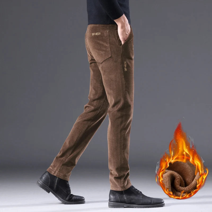 Cirel | Warme Corduroy Herenbroek met Fleece Voering - Casual Winterbroek Zachte & Comfortabele Pasvorm