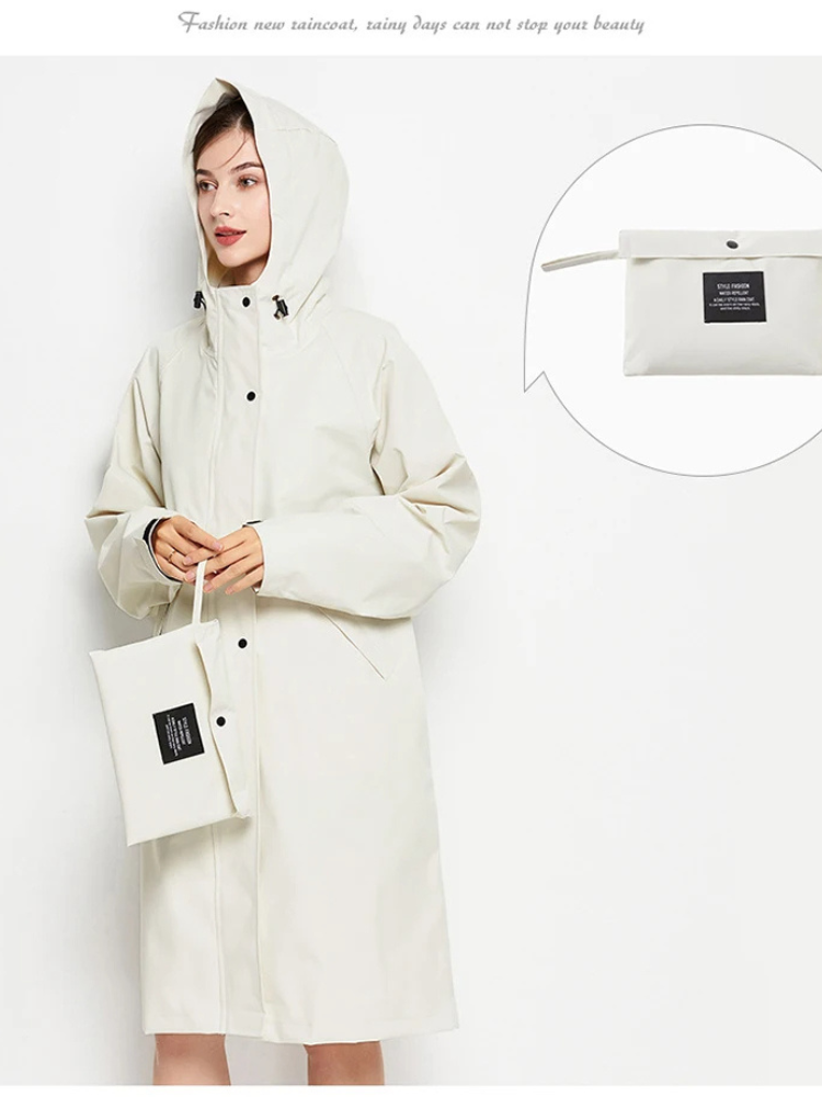 Anna | Waterdichte en winddichte regenjas voor dames met verstelbare capuchon, lichtgewicht outdoorjas