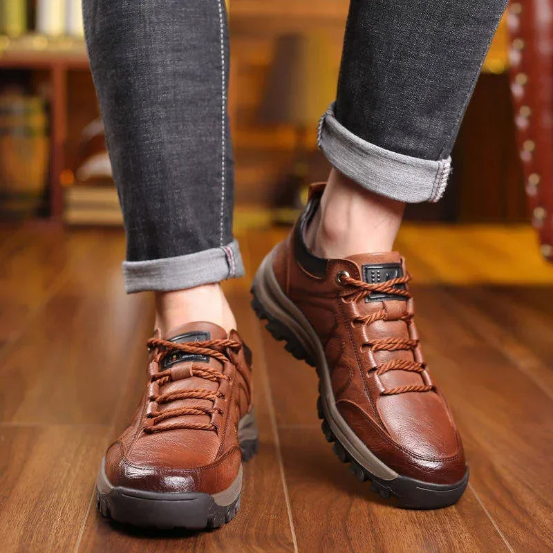 Griploft | Leren herenschoenen - Handgenaaid, steunzolen Casual Schoenen