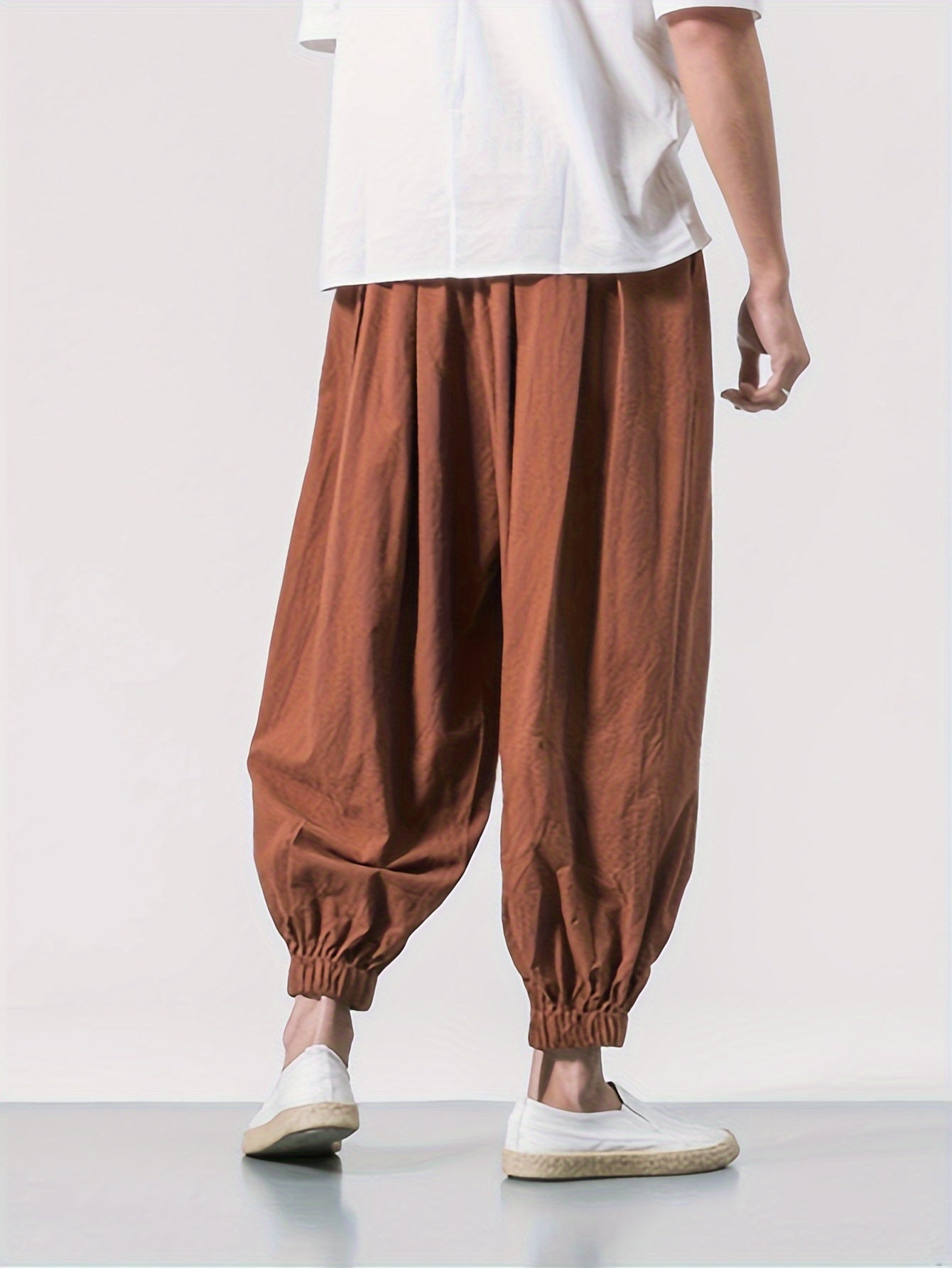 Rhaegar | Herenbroek zwart linnen - lichtgewicht, losse pasvorm, elastische taille, koord