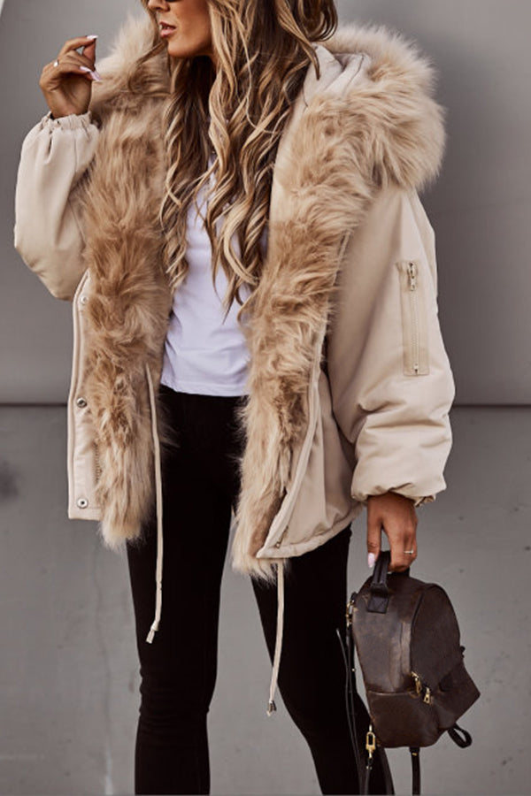 Calira | Winterparka jas met capuchon van imitatiebont voor dames - stijlvolle lange jas, casual buitenmode