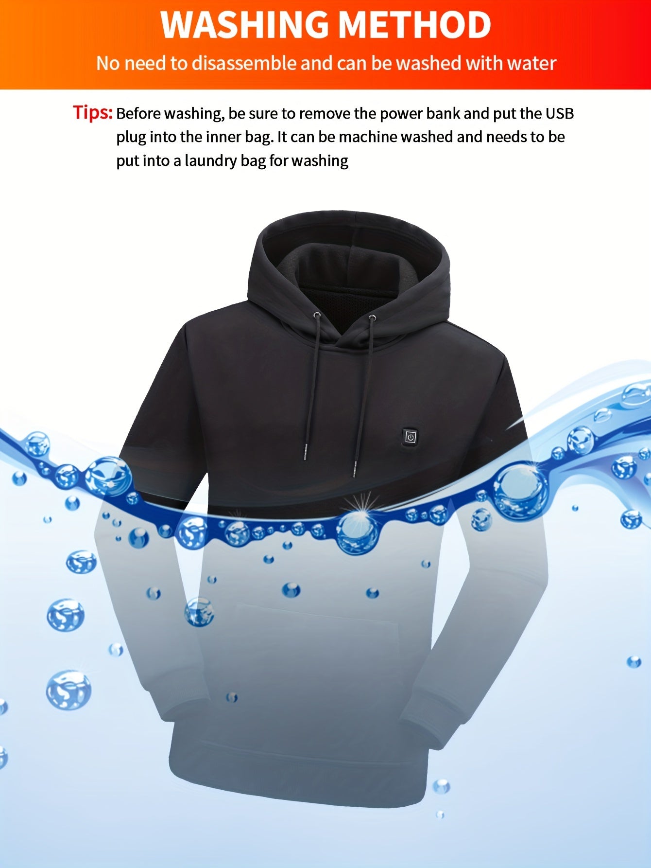 Aarne | Verwarmde hoodie voor heren met 7 verwarmingszones – USB-oplaadbare elektrische jas