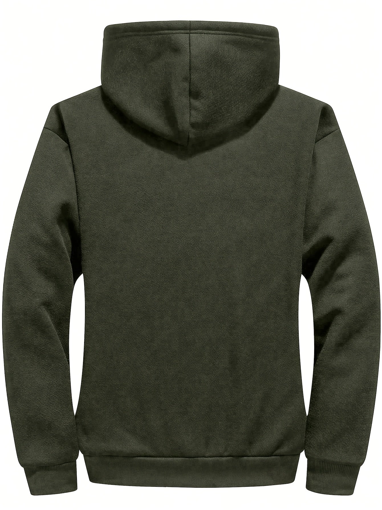Zayden | Heren fleece gevoerde hoodie met ritssluiting – Casual hoodie met letterprint