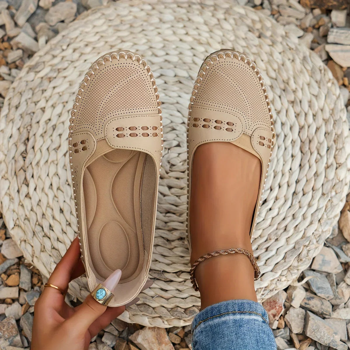 Trish | Comfortabele Orthopedische Flats voor Vrouwen - Steun voor de Boog, Slip-On Loafers