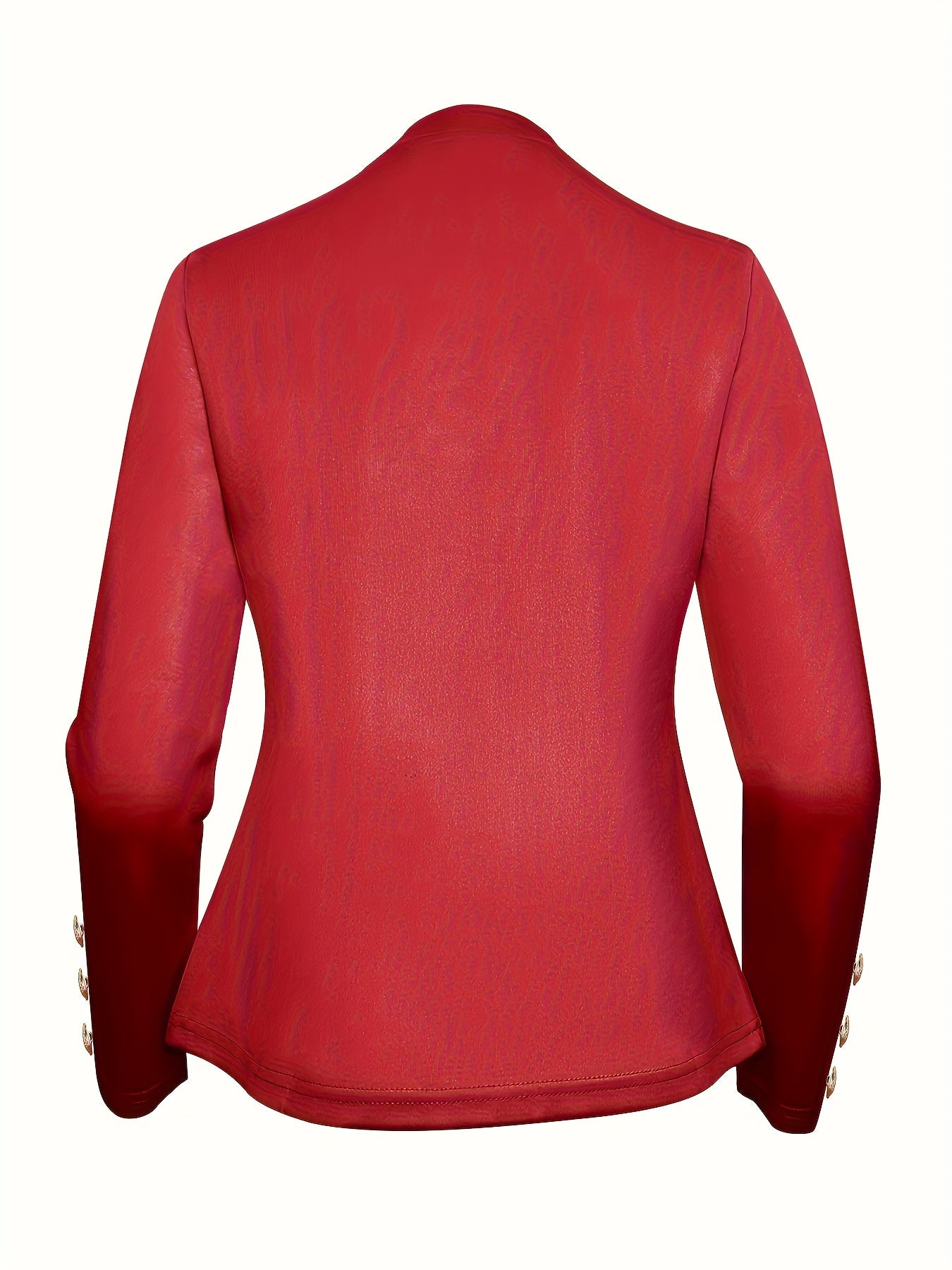 Enidra | Casual polyester jas voor dames – Manchetknopen en elegante knoopaccenten