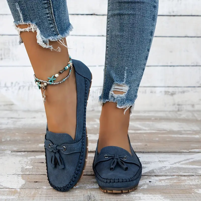 Voxa | Vrouwen Vintage Loafers - Stijlvolle Comfort Slip-On Schoenen