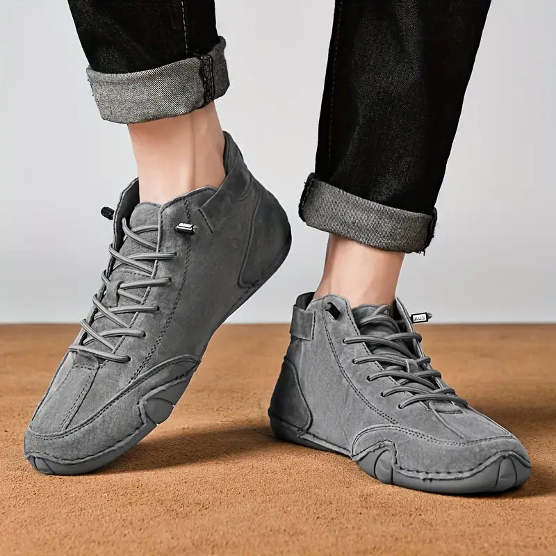 Bootrek | Heren Suède Enkellaars Sneakers – Stijlvolle Casual Boots met Slijtvaste Antislip Zool