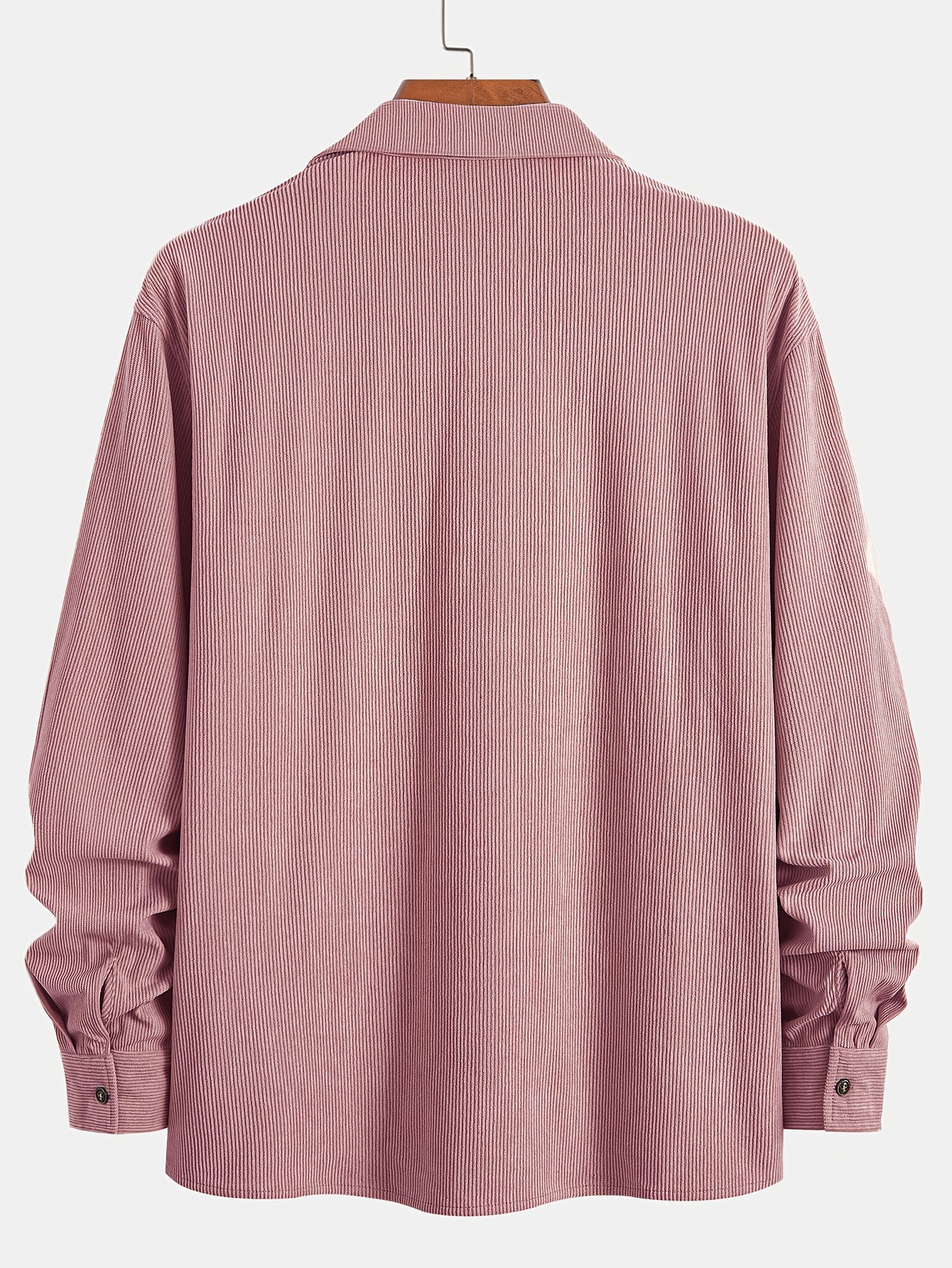 Niklaus | Corduroy overhemdjas voor heren – Casual overhemd met knopen, dubbele borstzakken