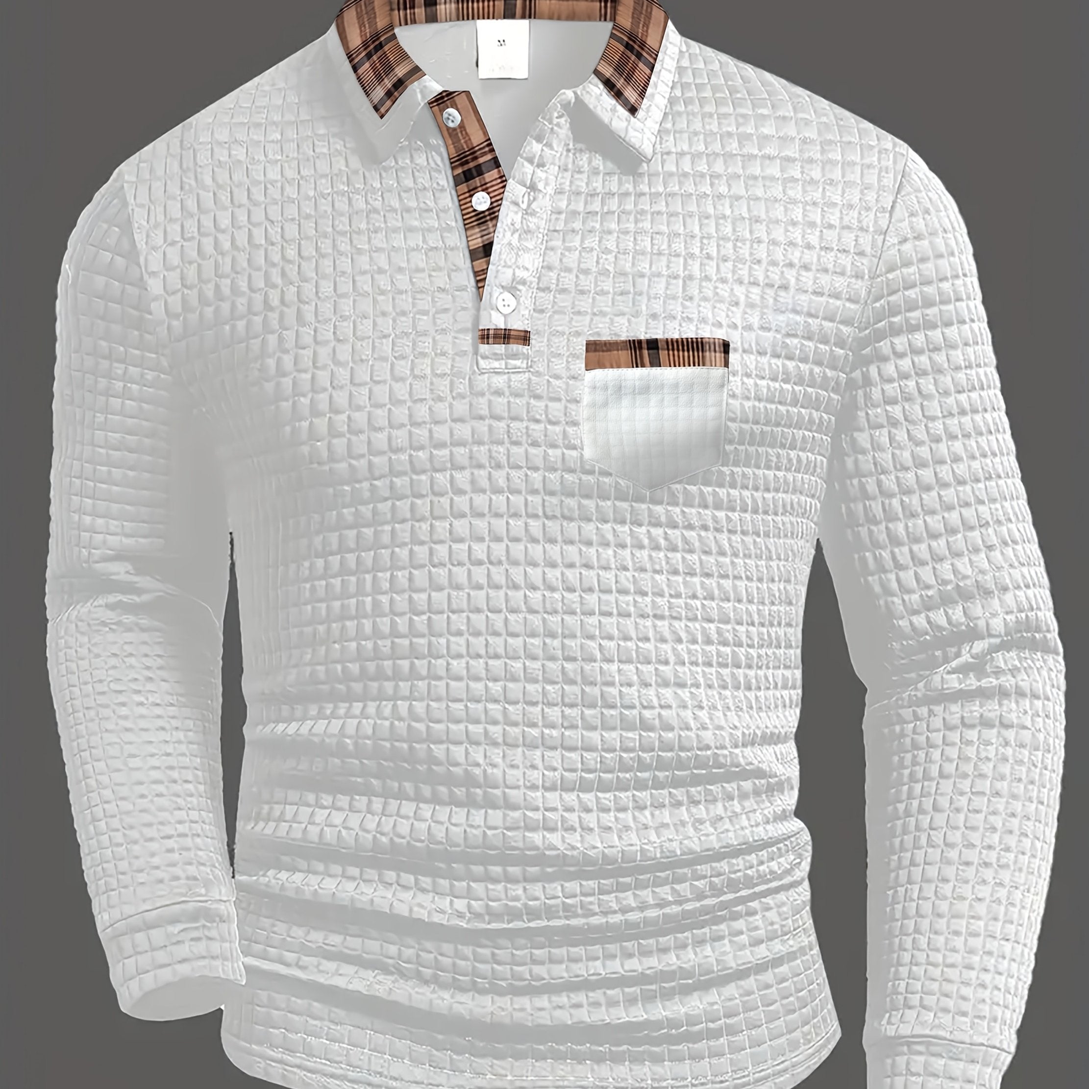 Zenobius | Herenoverhemd met lange mouwen en knopen – Casual regular fit met geruite kraag