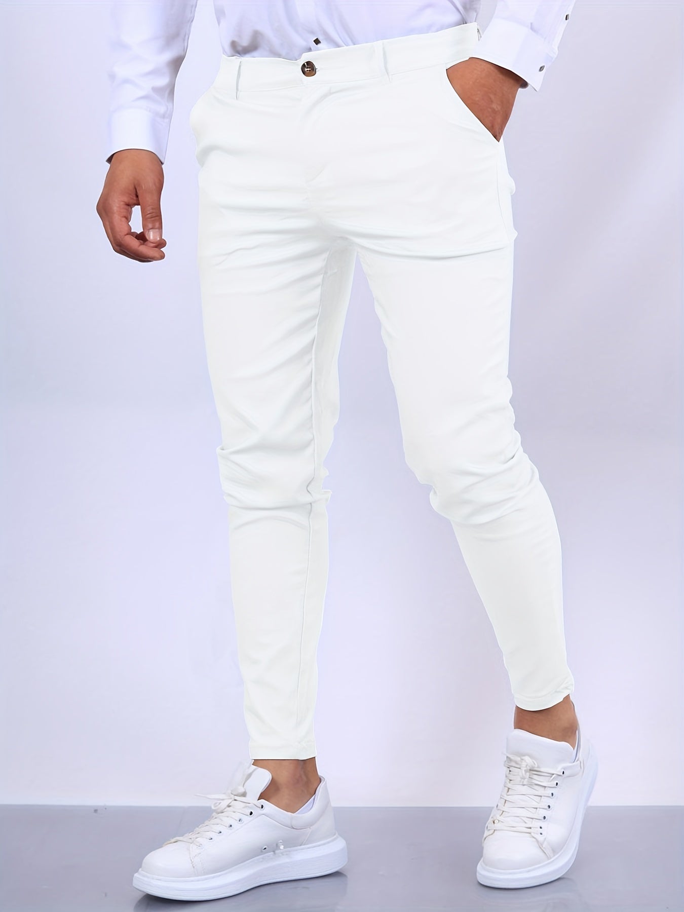 Orvalis | Heren slim fit maatwerk broek met enkellengte – Elegante formele zakelijke casual broek