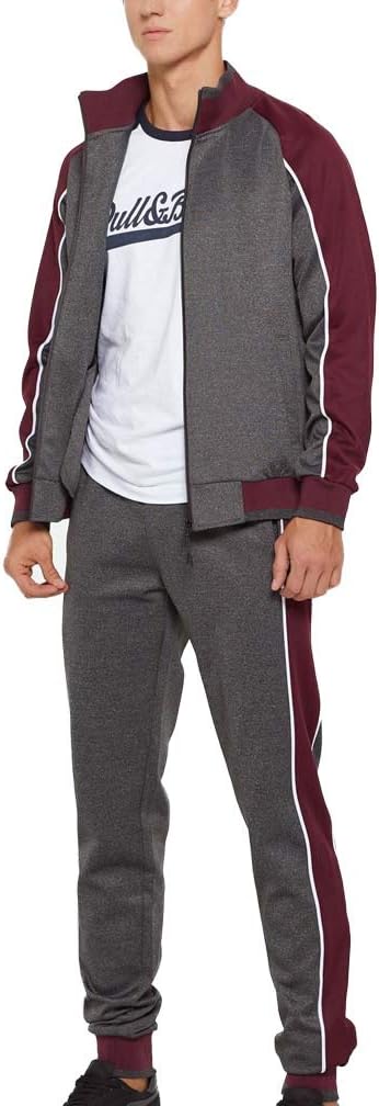 Jurek | 2-delige kleurrijke trainingspak voor heren – Sportieve strepen, casual sportkleding