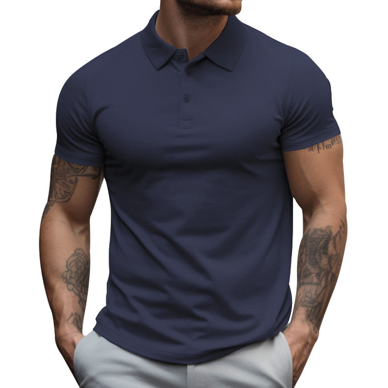 Lorven | Slim Fit Poloshirt - Korte Mouw, Casual Katoen Mix Zomer T-shirt