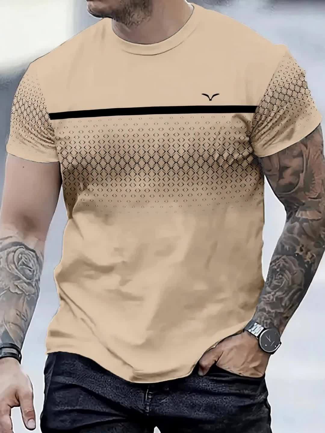 Xerxes | Polyester T-shirt voor heren - comfortabele regular fit, minimalistische print