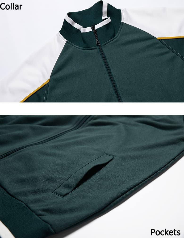 Jurek | 2-delige kleurrijke trainingspak voor heren – Sportieve strepen, casual sportkleding