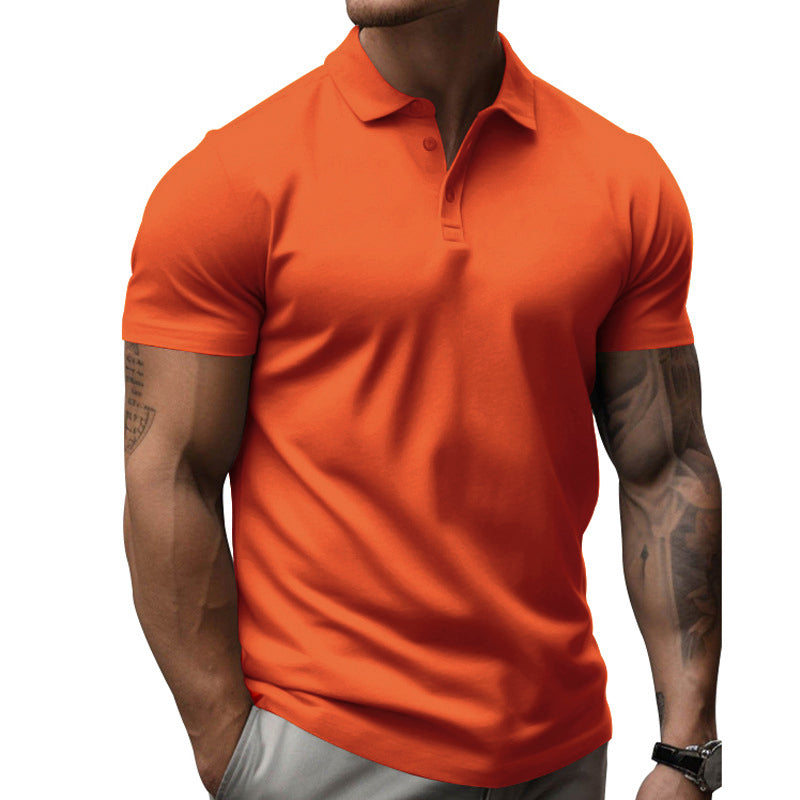 Lorven | Slim Fit Poloshirt - Korte Mouw, Casual Katoen Mix Zomer T-shirt