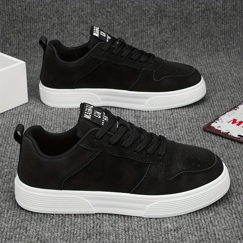 StridePro | Casual platte herensneakers - veterschoenen, comfortabel, duurzaam voor dagelijks gebruik