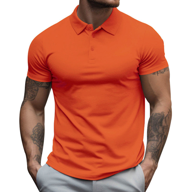 Lorven | Slim Fit Poloshirt - Korte Mouw, Casual Katoen Mix Zomer T-shirt