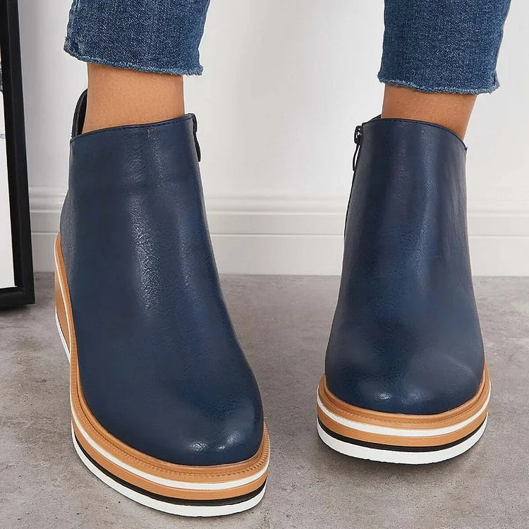 Vellora | Dames enkellaarsjes met wollen voering – Elegante winterlaarzen