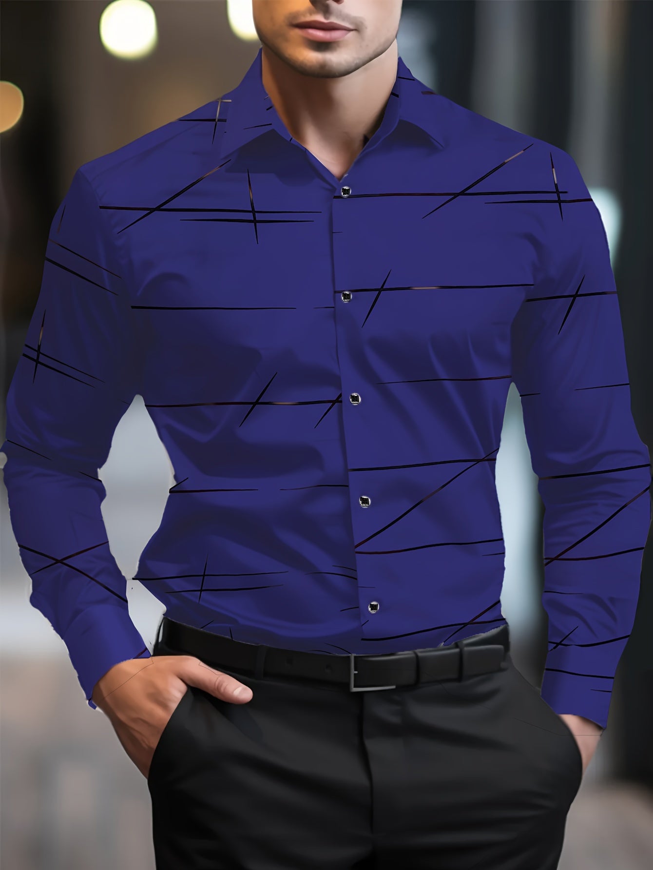 Caius | Casual Slim Fit Herenoverhemd met lange mouwen - Stijlvol Modern Ontwerp