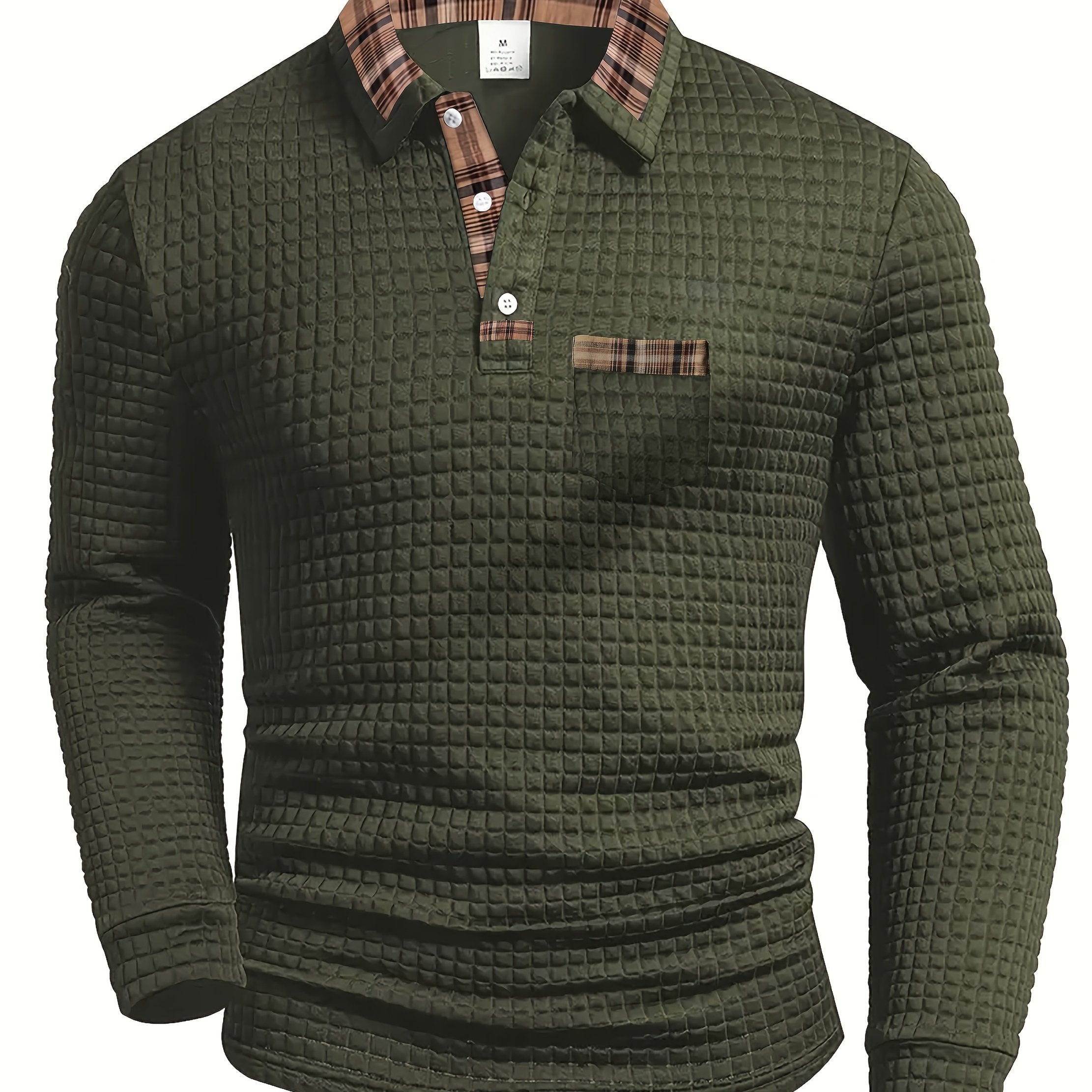 Zenobius | Herenoverhemd met lange mouwen en knopen – Casual regular fit met geruite kraag