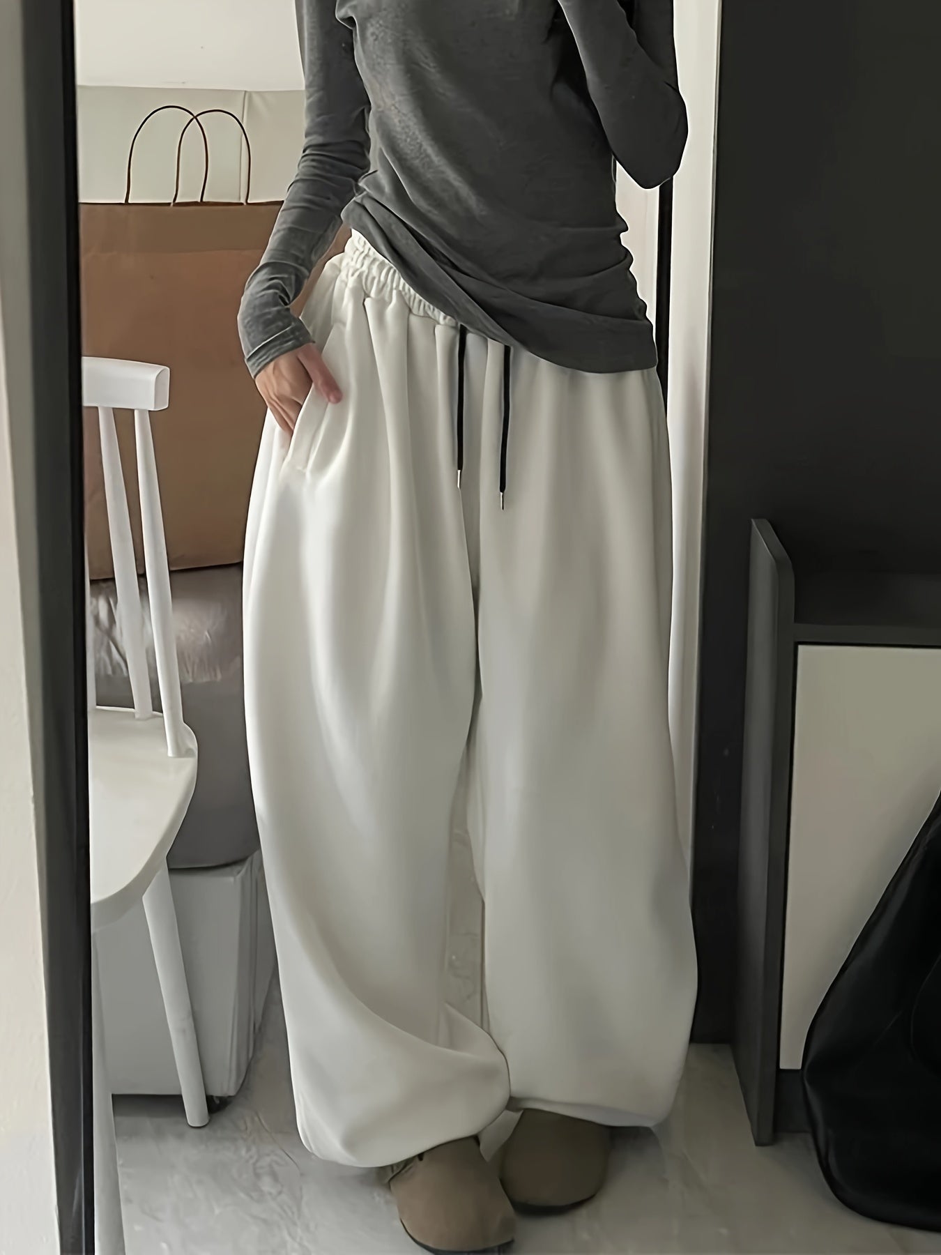 Vendela | Baggy joggingbroek voor dames met trekkoord – Casual, loszittende joggingbroek