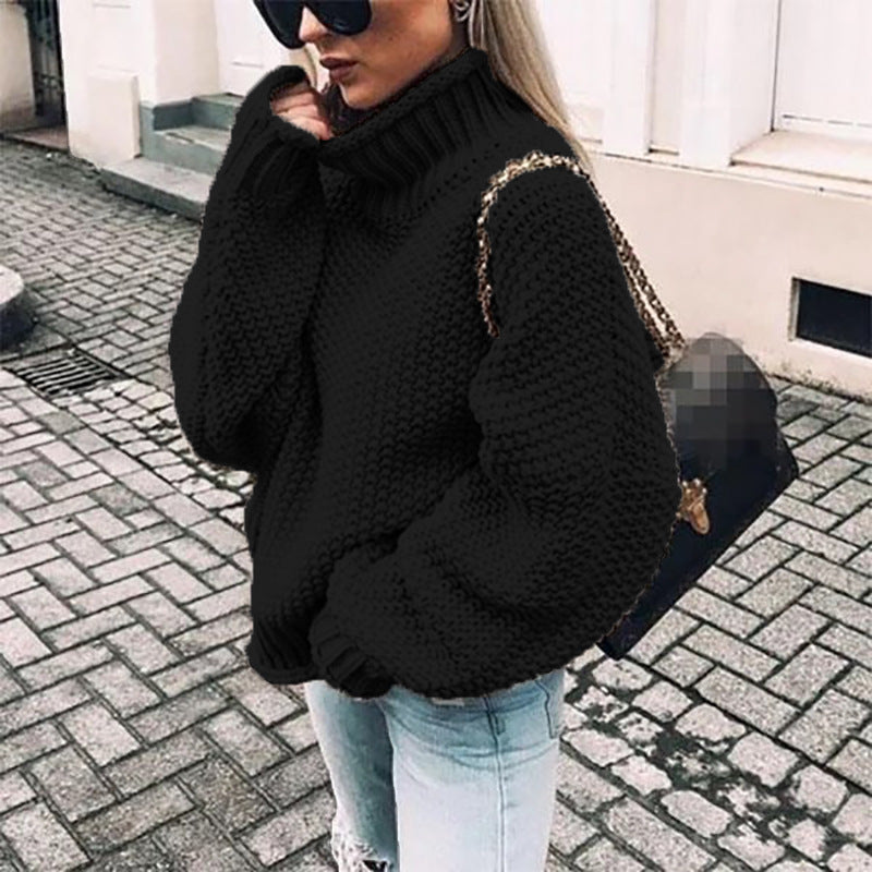 Ronja | Oversized grof gebreide coltrui voor dames – Warme wintertrui, comfortabele gebreide trui