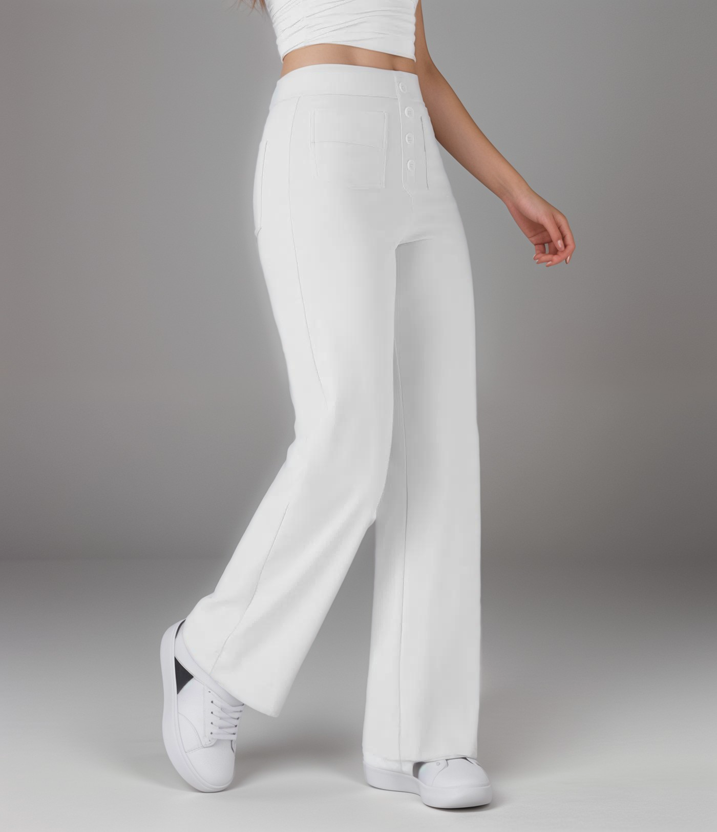 Varda | Damesbroek met hoge taille en stretch - veelzijdige casual broek