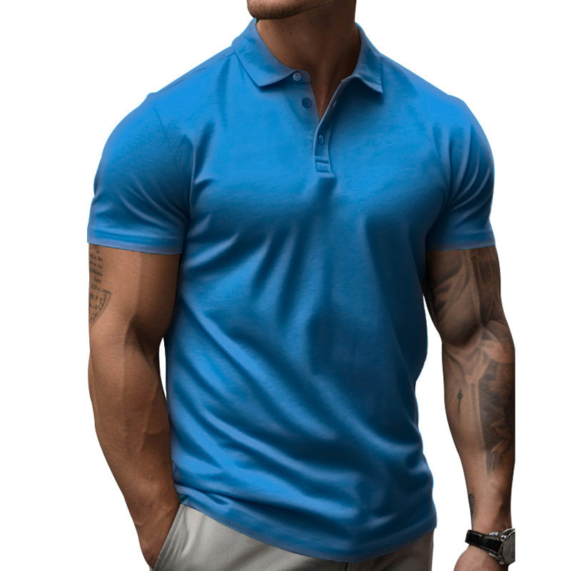 Lorven | Slim Fit Poloshirt - Korte Mouw, Casual Katoen Mix Zomer T-shirt