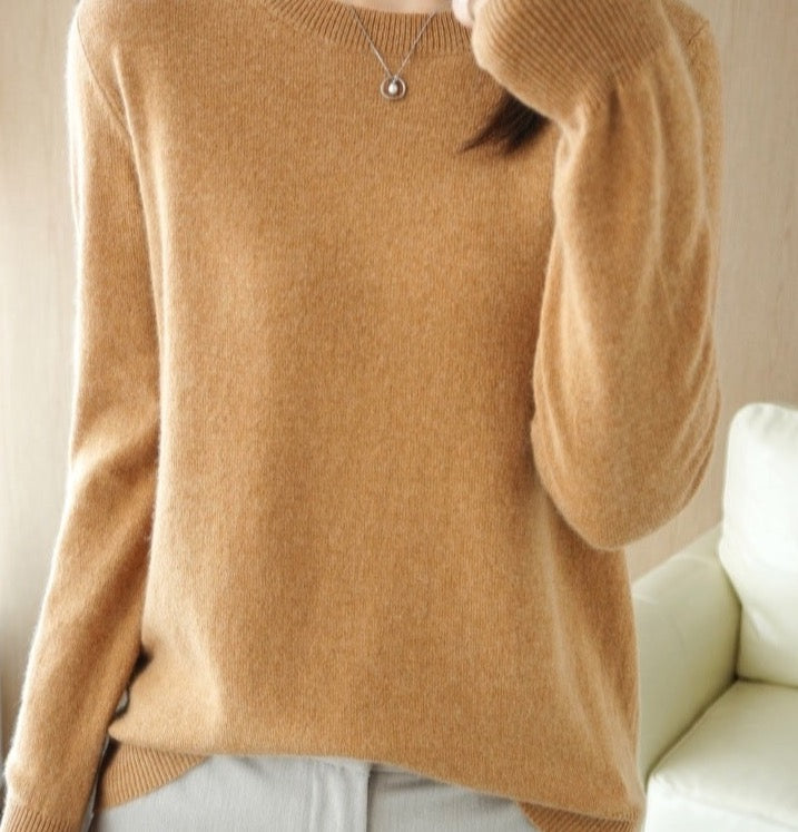 Sanne | Elegante merinowollen trui, zacht en ademend, lichtgewicht gebreide pullover