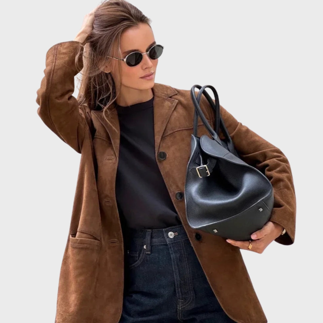 Selvyn | Warm suède reversjasje voor dames – Elegante herfst- en winterjas