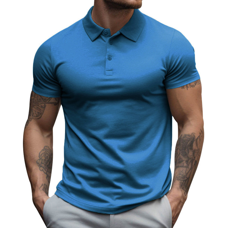 Lorven | Slim Fit Poloshirt - Korte Mouw, Casual Katoen Mix Zomer T-shirt
