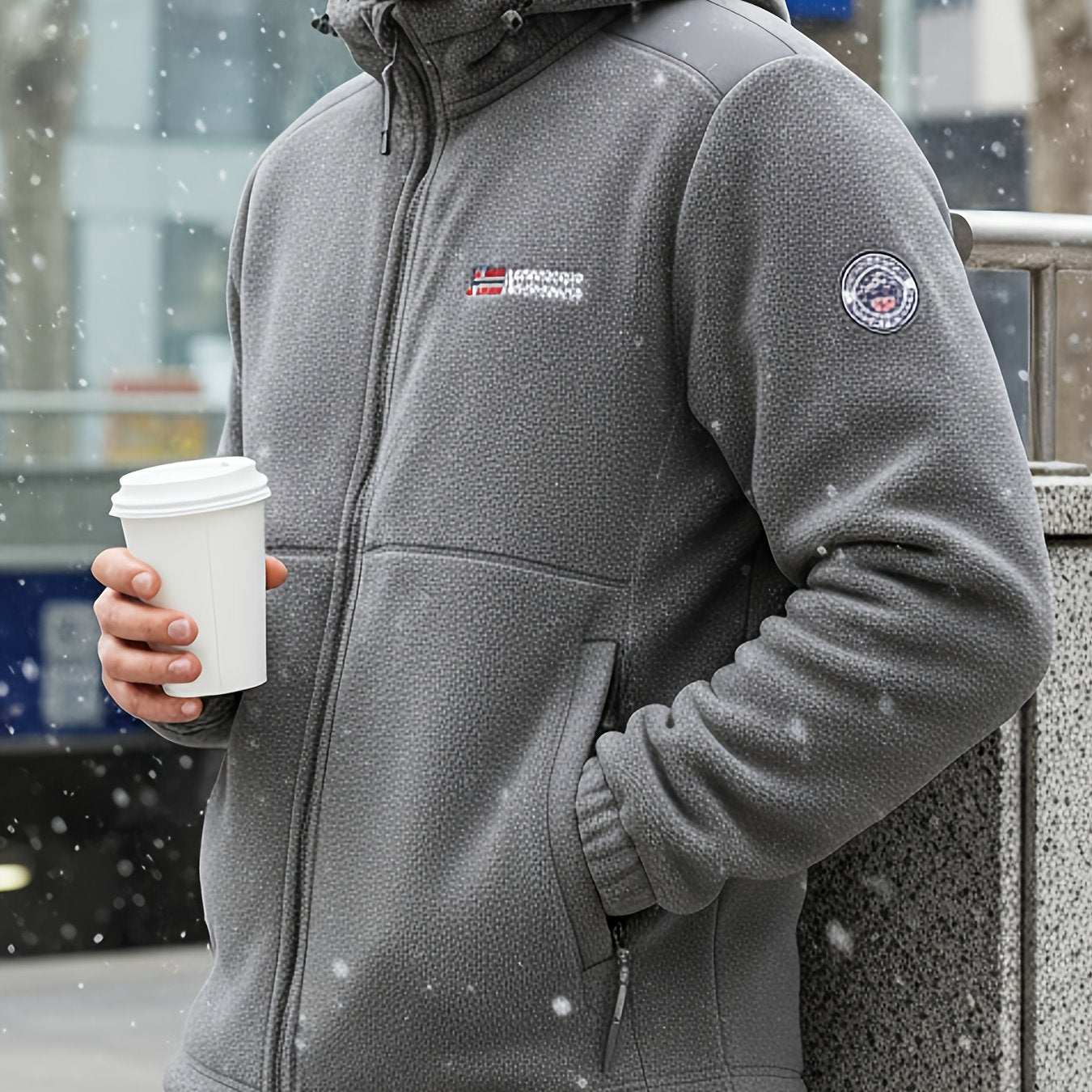 Wulfram | Zware winterjas voor heren – Thermisch geïsoleerde jas met capuchon, bovenkleding voor koud weer