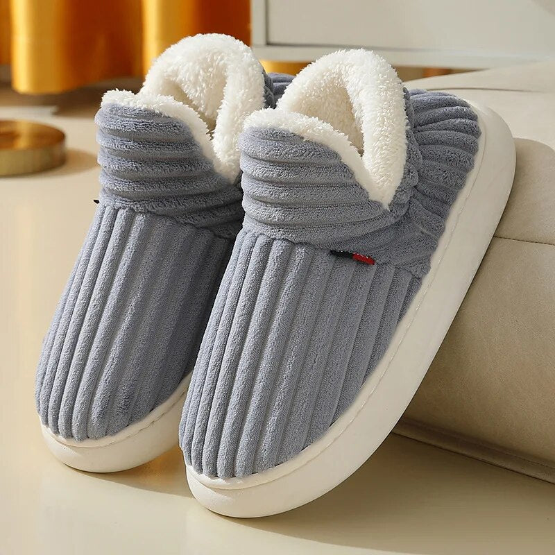 CozyToes | Pluche gevoerde winterslippers - warm, zacht, comfortabel schoeisel voor binnen & thuis