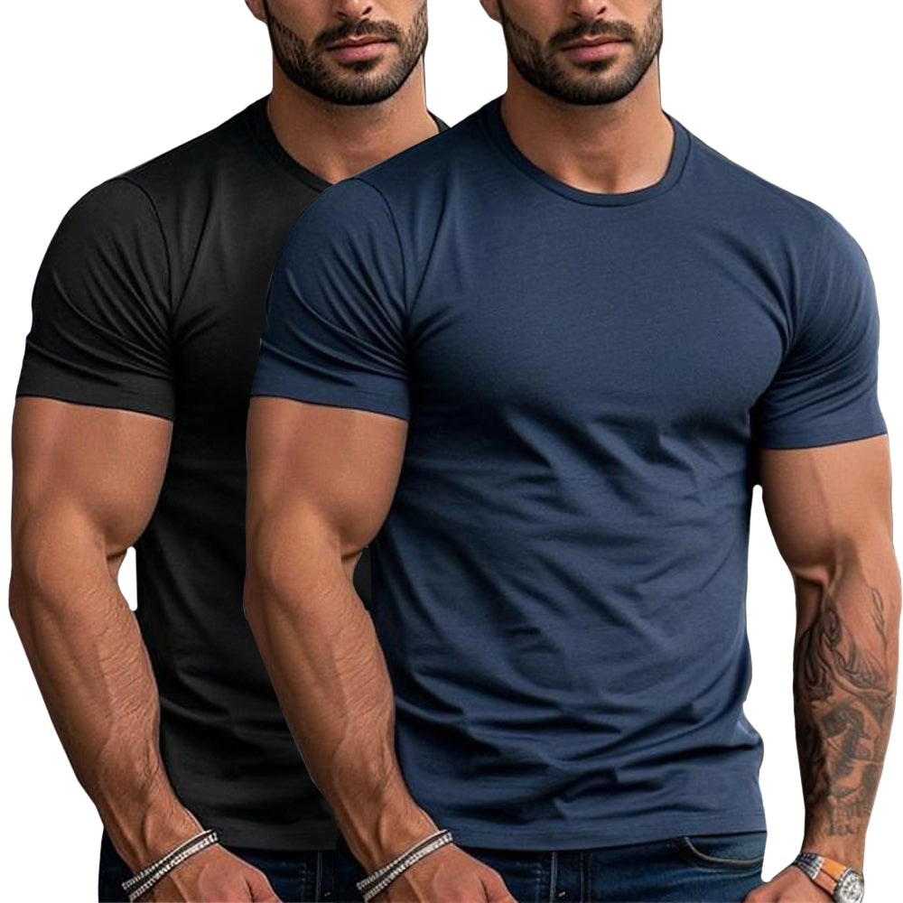Yarden | Klassiek katoenen T-shirt voor heren - Zachte T-shirt met ronde hals, lichtgewicht, ademend