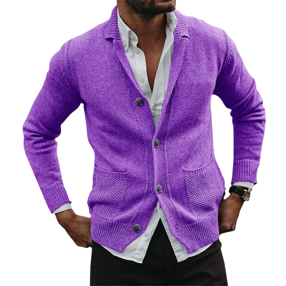 Garren | Gebreid herenvest - Knoopsluiting, Casual Lichtgewicht Sweaterjack