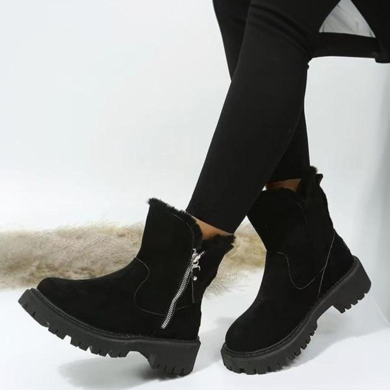 Zinnara | Casual laarzen met ritssluiting – Warme en comfortabele schoenen voor dames