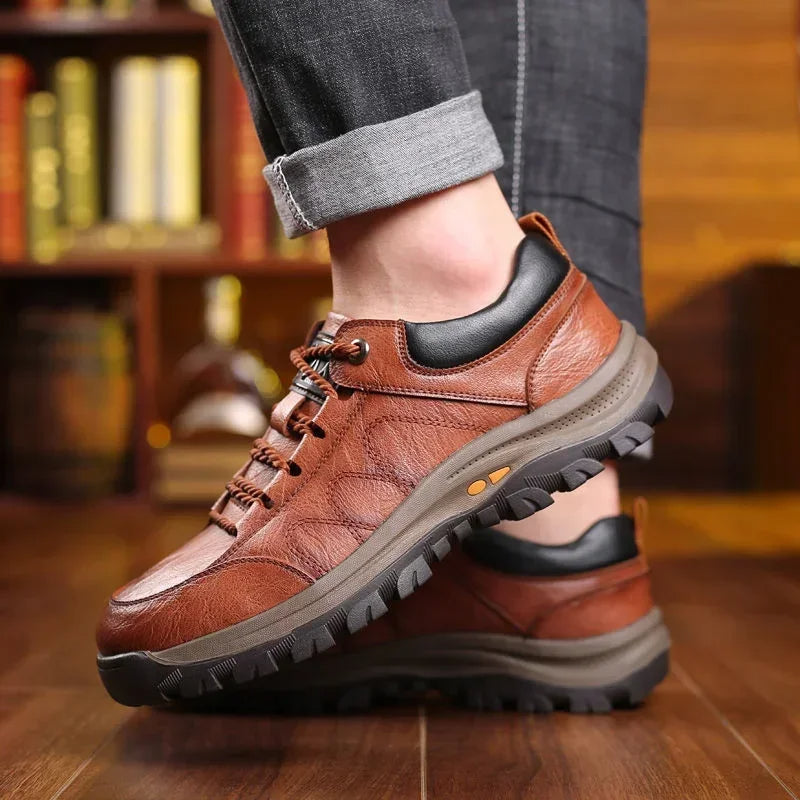 Griploft | Leren herenschoenen - Handgenaaid, steunzolen Casual Schoenen