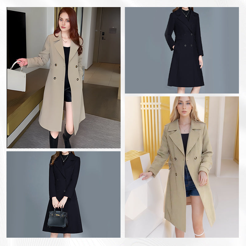 Ailra | Elegante warme trenchcoat voor dames – met zachte voering, winterjas