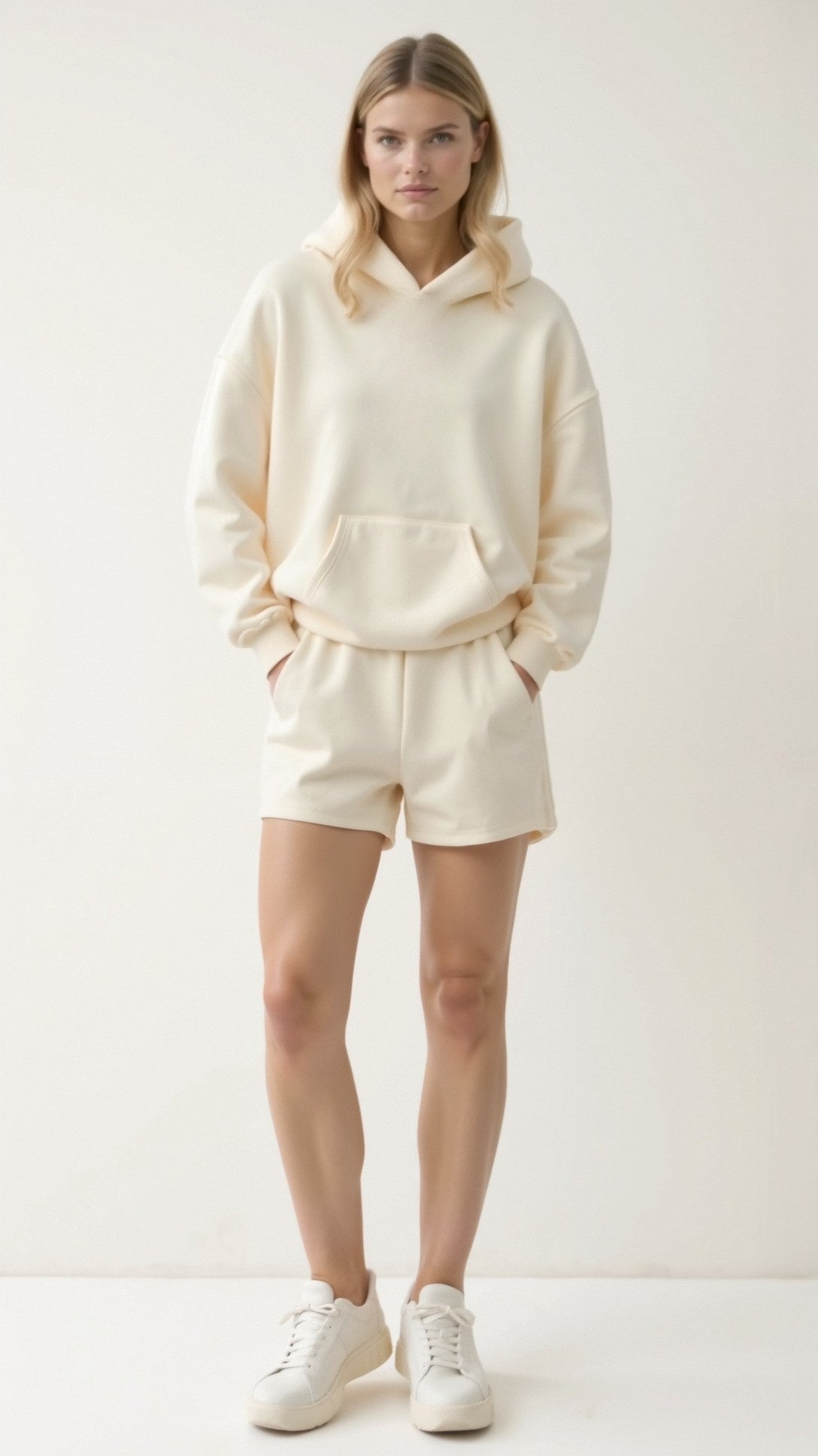 Quinra | Oversized hoodie voor dames – Minimalistisch geborduurd sweatshirt, casual streetwear