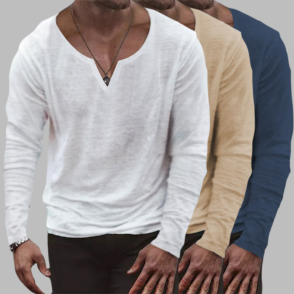 Carlo | Casual herenoverhemd met lange mouwen - Ademend, lichtgewicht, comfortabele zomertop