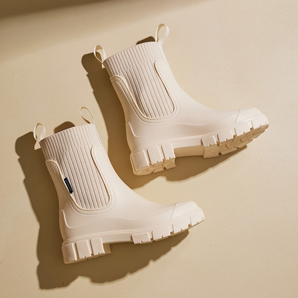 PuddleChic | Chelsea regenlaarzen voor dames – antislip, dikke zool, comfortabele outdoorschoenen