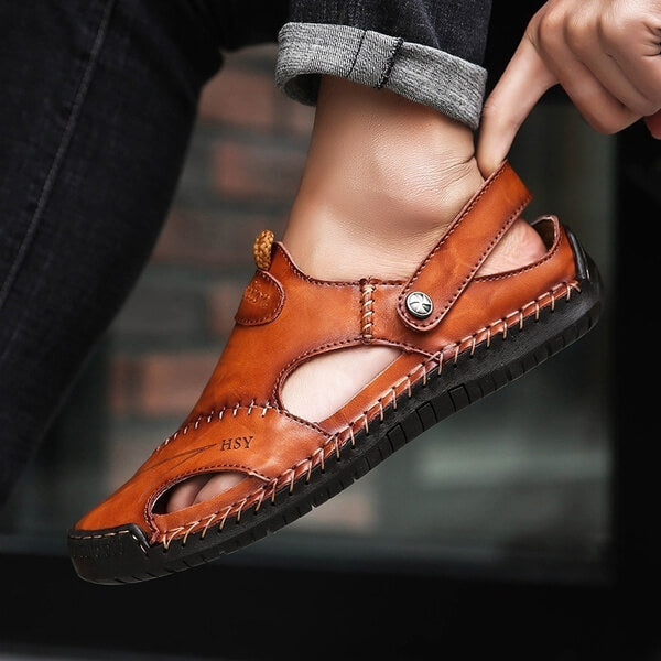 Jorund | Orthopedische herensandalen - Lichtgewicht flexibel PU leer