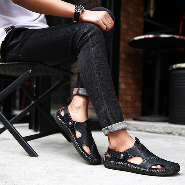 Jorund | Orthopedische herensandalen - Lichtgewicht flexibel PU leer