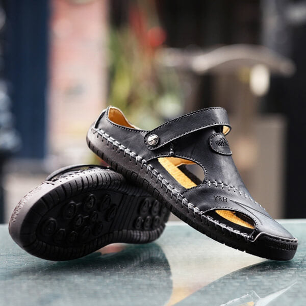 Jorund | Orthopedische herensandalen - Lichtgewicht flexibel PU leer