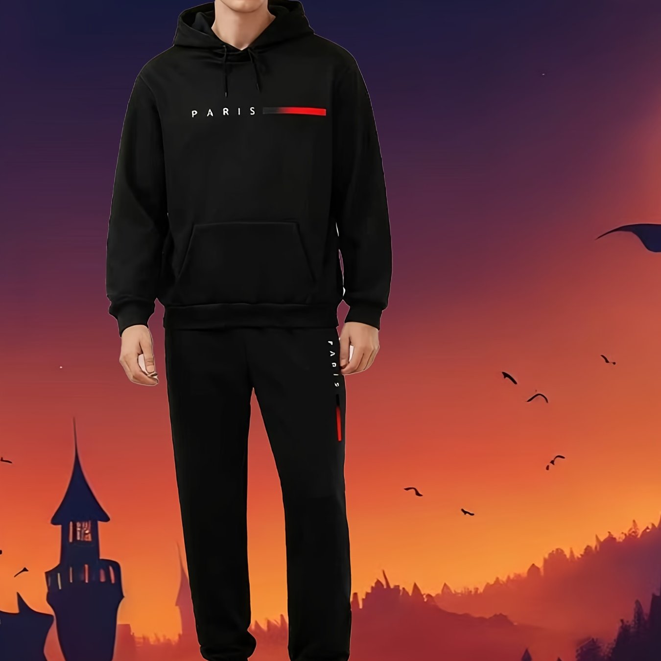 Brice | Heren 2-delige hoodie & joggingbroek set – Casual sportkleding, joggingoutfit van stretchstof
