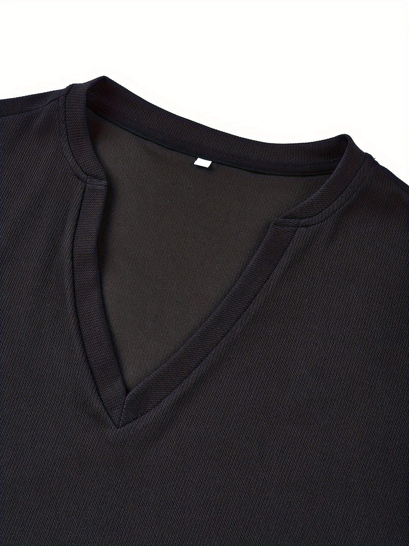 Arnhold | Heren-T-shirt met getextureerd diepe V-hals - Korte mouwen, slanke pasvorm, vrijetijdskleding