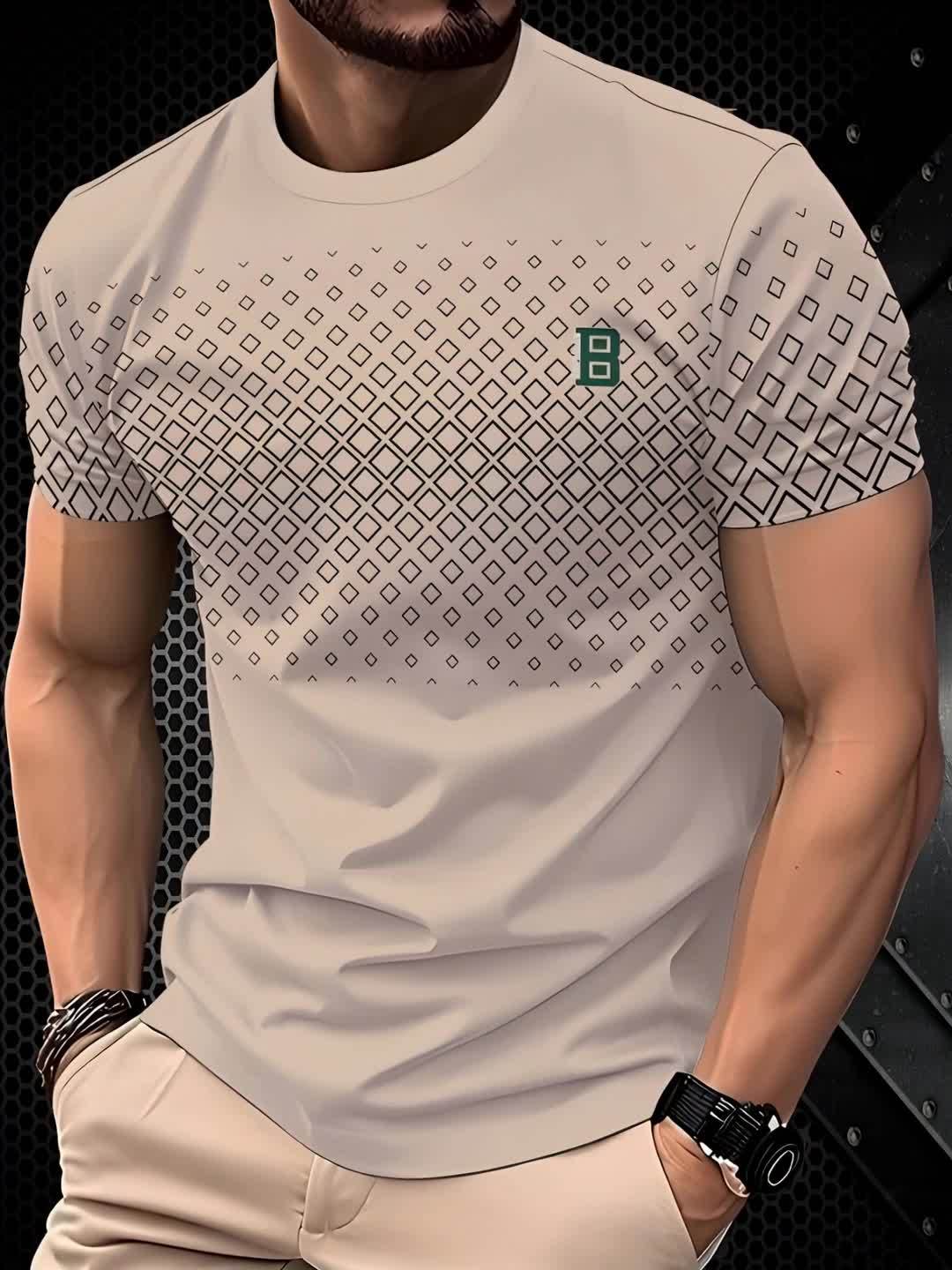 Ydran | Heren T-shirt met ronde hals - Stretch gebreide stof, zacht polyester