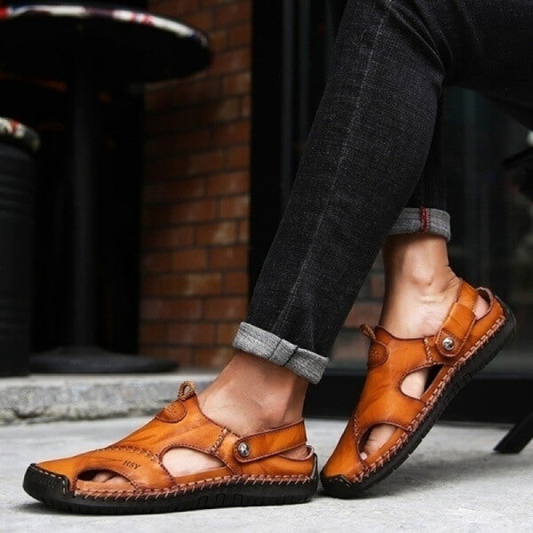 Jorund | Orthopedische herensandalen - Lichtgewicht flexibel PU leer