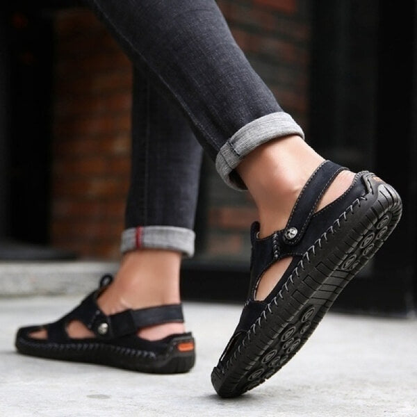 Jorund | Orthopedische herensandalen - Lichtgewicht flexibel PU leer